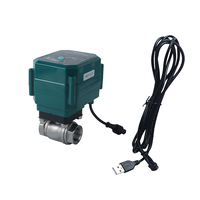 Vanne Tuya WIFI en acier inoxydable DN15 1/2'' avec 2 capteurs d'eau pour le contrôle du volume d'eau et l'arrosage programmé