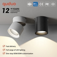 Éclairage commercial à haute luminosité, bureau, hôtel, maison, aluminium, 10W 15W, spot LED pliable à montage en surface au plafond