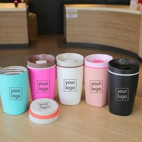 Mug à café isotherme en acier inoxydable minimaliste moderne - Portable et personnalisable pour une utilisation en extérieur et comme cadeau