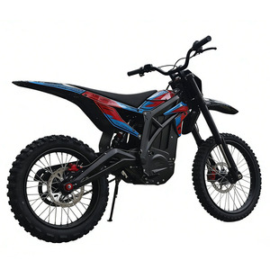 Motocicleta Eléctrica Todoterreno con Diseño <span class=keywords><strong>de</strong></span> Contraste Rojo y Azul, Horquillas Delanteras Invertidas Negras Reforzadas, Calibradores Rojos y Neumáticos <span class=keywords><strong>de</strong></span> Gran Profundidad - Product Image 2