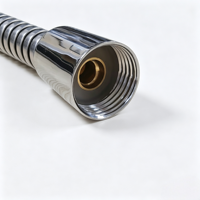 Tuyau de douche flexible pour projet hôtelier, 1,5 m, 14 mm, SS201, double verrouillage, tube intérieur en PVC, écrou en alliage de zinc, âme en laiton