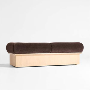 नए डिजाइन किए गए 3-सीटर कपड़े सोफे ठोस लकड़ी के फ्रेम विस्तृत आर्मरेस्ट बैठने के लिए उच्च-लचीलापन - Product Image 3