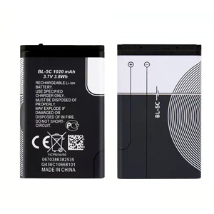Có thể sạc lại 3.7V 1050mAh Điện thoại di động pin cho Nokia tương thích BL-5C 1200 1208 1600 1650 105 106 E60 N70 N9 BL 5C - Product Image 1