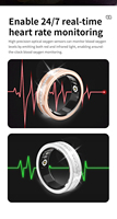 Nouvelle bague intelligente pour la santé, suivi du sommeil, de la fréquence cardiaque, de la forme physique, de l'oxygène dans le sang, de la variabilité de la fréquence cardiaque, surveillance en acier inoxydable, télécommande, rotation amusante