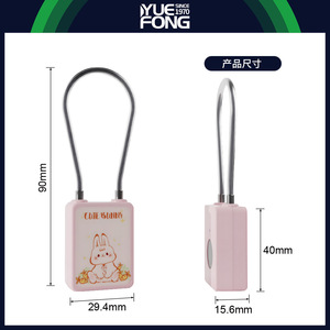 Cross Border <b>Smart</b> Cartoon Fingerprint <b>Lock</b> For Bags Backpacks Schoolbags Small Travel <b>Lock</b> With Wire Rope And Abs Plastic Body - Product Image 2