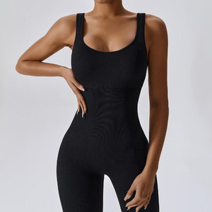 ชุดบอดี้สูทจั๊มพ์สูทรอมเปอร์โอเวอร์ออลสปอร์ตแวร์แฟชั่นสตรีทแวร์โอเวอร์ออลชุดวันพีซฟิตเนสสปอร์ตบอดี้สูท - Product Image 6