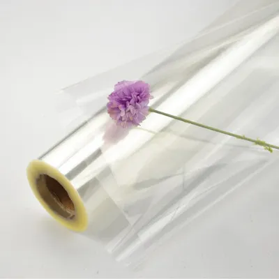 Factory price 70cmX50m thickened 0.055mm flower wrapping paper clear OPP roll flower wrapping paper