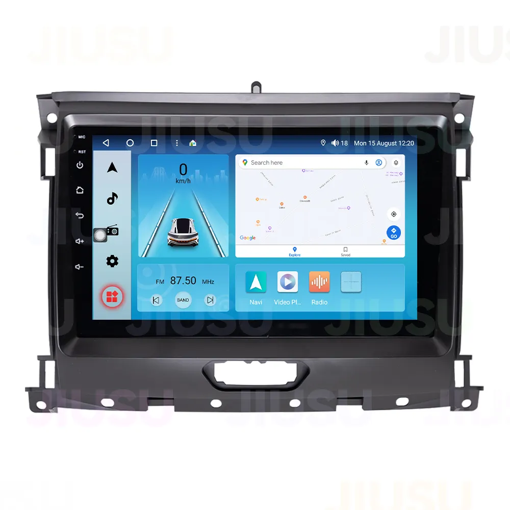 Rádio para carro Android 12 GPS DVD player Sistema de áudio estéreo multimídia para Ford Ranger Everest Edge 2015-2020 com Carplay DSP DAB