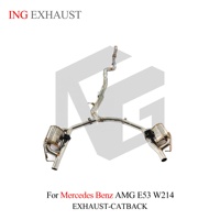 ING pour Mercedes Benz AMG E53 W214 2024+ Échappement Catback Valvetronic en Acier Inoxydable avec Valve Pièces de Performance Auto