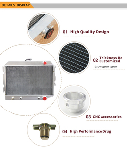 Radiador de aluminio para Dodge Challenger Charger Coronet / Plymouth Barracuda Belvedere Roadrunner Sellite GTX 1968-1974 - Product Image 6