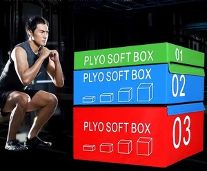 Caja de Glúteos de PVC con Logotipo Personalizado de Fábrica FDFIT, Caja de Salto Pliométrico para Entrenamiento de Fitness, Caja Pliométrica de Espuma Suave de 75x90x150cm - Product Image 2