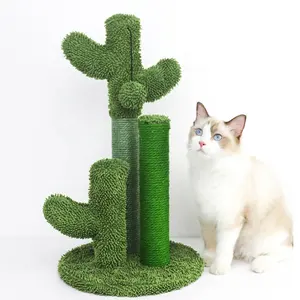 Cadre d'escalade pour chat mascotas, en Sisal, à gratter pour chat, poteau en carton, Cactus, grattoir pour chat avec 3 poteaux à gratter