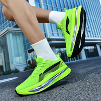 Zapatillas de Running Futuristas Glow Dark Primavera Verano con Degradado de Color, Entresuela de EVA, Malla Transpirable, Panel Lateral Dinámico y Logotipo Personalizable