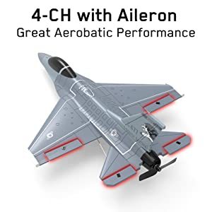 Avión <span class=keywords><strong>de</strong></span> Control Remoto RC Park Flyer F16 Fighting Falcon, Fácil <span class=keywords><strong>de</strong></span> Volar, para Principiantes, con Estabilizador <span class=keywords><strong>de</strong></span> Giro - Product Image 5