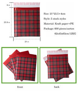 Enveloppe à bulles en papier kraft imperméable de Noël avec logo personnalisé enveloppe rembourrée de chaîne sac à bulles emballage expédition sacs de courrier en plastique - Product Image 2