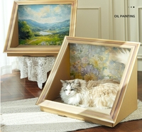 Tableau d'art moderne personnalisé en peinture à l'huile, grattoir à chat en toile, nouveau cadre photo, grattoir à chat en papier fait main