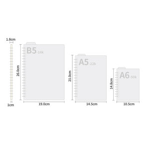 Venta al por mayor, cuadrícula, líneas, cuaderno transparente en espiral con tapa dura PP - Product Image 6