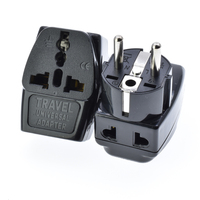 Adaptateur de voyage universel 1 à 3 voies, norme européenne, pour téléphone, ordinateur portable, rasoir, chargeur
