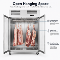 Réfrigérateur Commercial de Boucherie en Acier Inoxydable pour Viande Suspendue, Congélateur Profond pour Bœuf et Porc