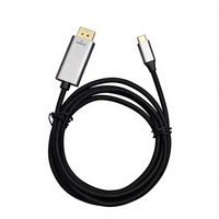 Cable USB-C a DP Macho-Macho 8K60Hz Ultra HD con Carcasa de Aluminio y Cubierta de Nylon/PVC para Computadora, Teléfono, Tablet, Monitor, Proyector