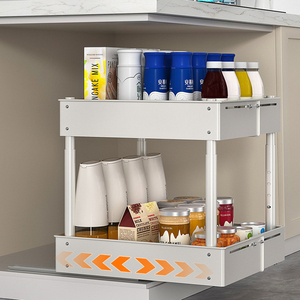 Organiseur de placard coulissant OWNSWING, étagère de rangement <span class=keywords><strong>sous</strong></span> l'<span class=keywords><strong>évier</strong></span> avec rail coulissant, panier coulissant multifonction - Product Image 3