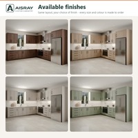 Meubles de cuisine en bois massif pour villa, design Shaker, aménagement en L, dimensions personnalisées, livraison en kit et commandes pour projets