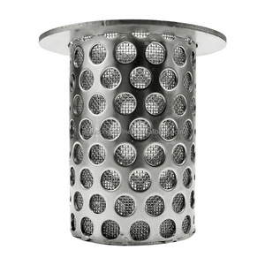 100 200 300 micron hình trụ lưới lọc Ống thép không gỉ đục lỗ lưới lọc ống với mặt bích - Product Image 3