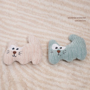 Oreiller de câlin interactif doux et durable pour chat avec peluche à l'herbe à la menthe-Jouet de compagnon en peluche - Product Image 6