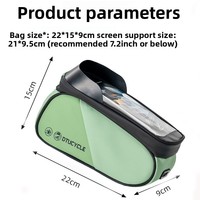 Sacoche de guidon de vélo étanche avec écran tactile et pare-soleil pour VTT et vélo de route