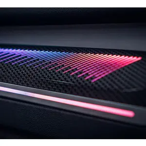 Lumière d'ambiance intérieure de voiture Console centrale tableau de bord panneau tactile contrôle de porte lumière d'ambiance LED pour Tesla modèle 3 Y