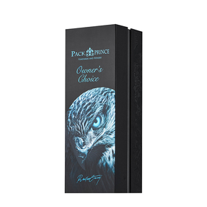 Boîte de papier Scodix imprimée en noir personnalisé haut de gamme avec couvercle magnétique laminé mat pour emballage de vin, y compris mousse Eva avec velours - Product Image 2