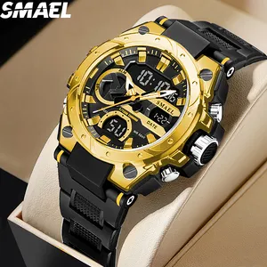 Custom branded digital clock wrist men's watches SMAEL 8029 relojes sport watches digital analog