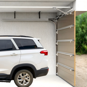 <span class=keywords><strong>Porte</strong></span> de <span class=keywords><strong>garage</strong></span> <span class=keywords><strong>sectionnelle</strong></span> électrique automatique moderne, étanche, en aluminium, avec télécommande, pour villa, maison, entrepôt - Product Image 3