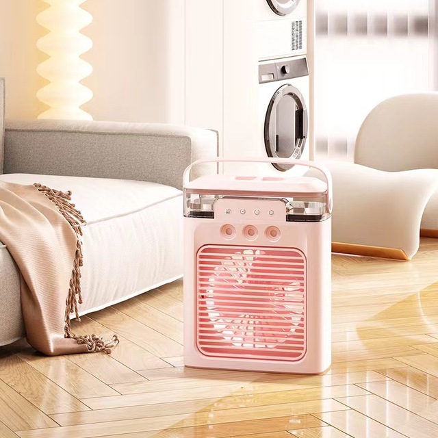 Personal Portable Ac Mist Mini Cooling Air Conditioner Dehumidifier USB Charging Water Desktop Cooler Fan Small Fan Mini