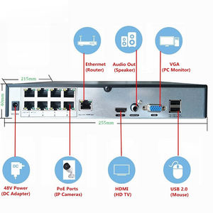 Kit de caméra réseau POE en métal, protocole Hik SONY415 8MP double lumières colorées nuit avec micro 2.8mm 8CH 4K NVR détection de véhicule humain - Product Image 6
