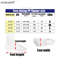 Chaussures grenouille de plongée gratuites TPR Freestyle Natation Palmes de plongée en apnée Casual Long PP Palmes