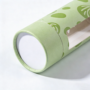 Clear <b>Window</b> Paper Tube, Transparent Visual Kraft Paper Cylinder, Eco PVC <b>Window</b> Custom Printed Round Packaging Tube for Gift - Product Image 2