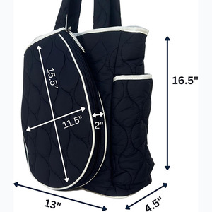 Échantillon gratuit : Sac de tennis 3 raquettes rembourré pour protéger les raquettes et léger – Conception unisexe pour joueurs de tennis professionnels ou débutants - Product Image 3
