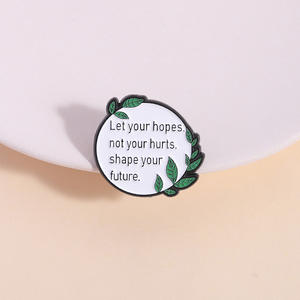 Pin de Esmalte con la Frase 'Choose Hope Not <span class=keywords><strong>Fear</strong></span>', Broche con Palabras Motivadoras, Insignia de Solapa, Joyería, Regalo para Amigos, Estilo Diario, Antiguo y Moderno - Product Image 2