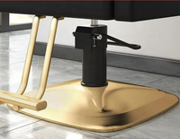 ZY-LC306 fauteuil de salon de coiffure haut de gamme peut tourner et soulever la chaise de barbier en métal noir en acier inoxydable