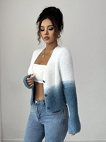 Nouveau cardigan pull pour femme, col en V, simple boutonnage, style streetwear printemps, en polyester doux et chaud, tricoté à la machine, 400g, longueur intégrale