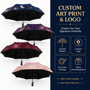 Parapluie pliant personnalisé avec logo, imperméable, protection UV, équipement de pluie, parasol personnalisé, fournisseur en gros - Product Image 4