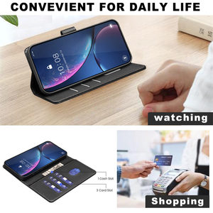 Funda de teléfono con billetera de bloqueo de Lychee RFID de negocios para <span class=keywords><strong>Samsung</strong></span> A73 A13 A33 <span class=keywords><strong>A53</strong></span> A03S S21 FE A32 S21 Ultra Litchi Funda de cuero con tapa - Product Image 4