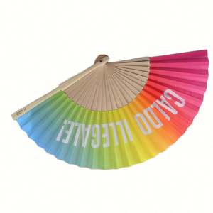 Abanico de Bambú Ecológico de 23 CM (7 Pulgadas) Pintado a Mano, Abanico Español para Fiesta Disco, Clásico, Tradicional, Popular, Regalo Empresarial, Europa - Product Image 2