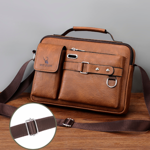 Sac à main/<span class=keywords><strong>sacoche</strong></span>/porte-documents vintage en cuir PU imperméable grande capacité multi-poches <span class=keywords><strong>pour</strong></span> homme, <span class=keywords><strong>pour</strong></span> le travail/les trajets/les affaires - Product Image 2