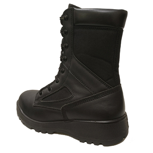 <span class=keywords><strong>Bottes</strong></span> de marche décontractées en cuir véritable pour hommes, style combat noir, avec fermeture à <span class=keywords><strong>lacets</strong></span> et logo brodé, légères - Product Image 6