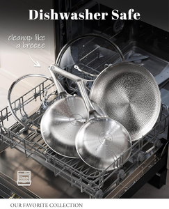 Juego de Cocina de 8 Piezas de Titanio Puro, Clásico, Duradero, Ecológico, Martillado, Libre de Químicos, Antiadherente, Sin Remaches, Apto para Inducción - Product Image 4