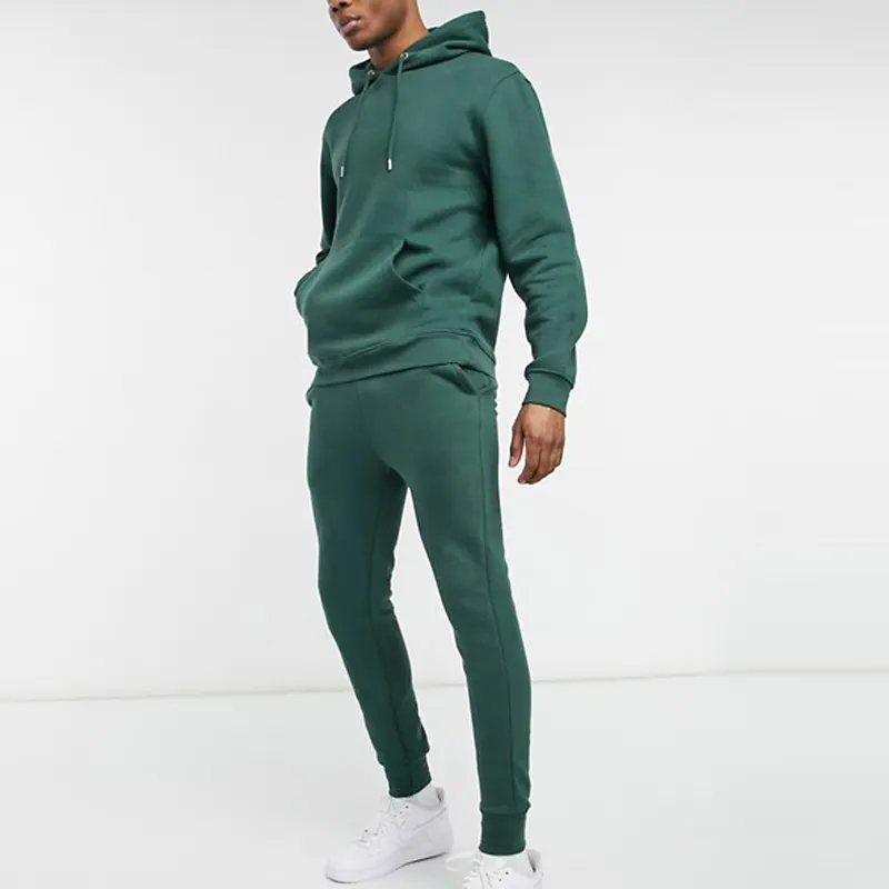 Thiết Kế Mới Jogger Sweatsuit Tùy Chỉnh Mens Sport Chạy Bộ Phù Hợp Với Đồng Bằng Slim Fit Hoodies Tracksuit Set