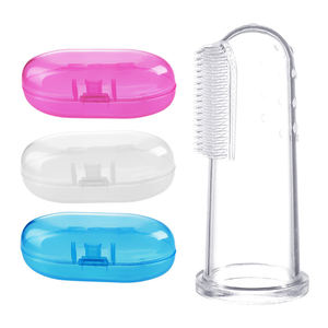 Cepillo de dientes de silicona para bebés, cepillo de dientes de dedo suave para entrenamiento de la dentición, cepillo de dientes de silicona para niños - Product Image 1