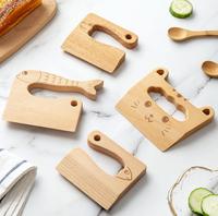 Keukengereedschap Handgemaakt Snijden Fruit En Groente Peuter Veilig Mes Houten Kids Mes Voor Het Koken Van Kinderen Houten Hakmessen